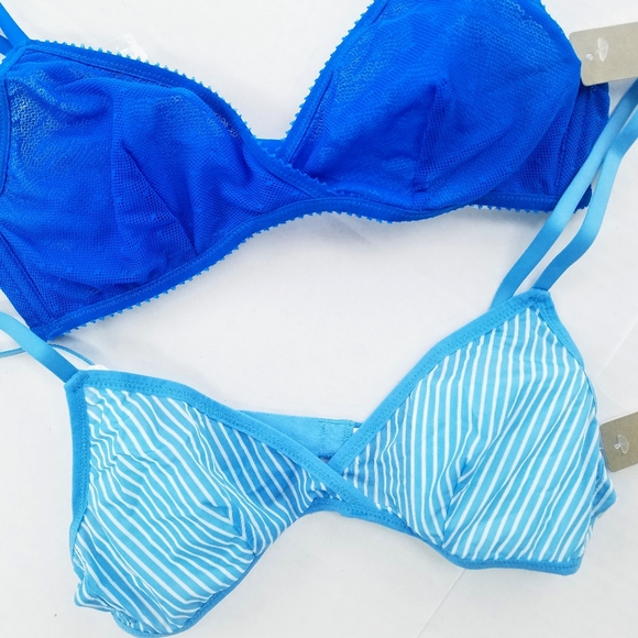 J.Crew Blue French Bralette Bundle - Picture 10 of 11
